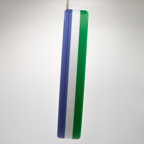 Gender Queer Cordsmith featuring purple, white and green stripes.